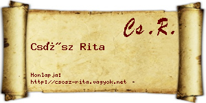 Csősz Rita névjegykártya