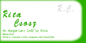 rita csosz business card